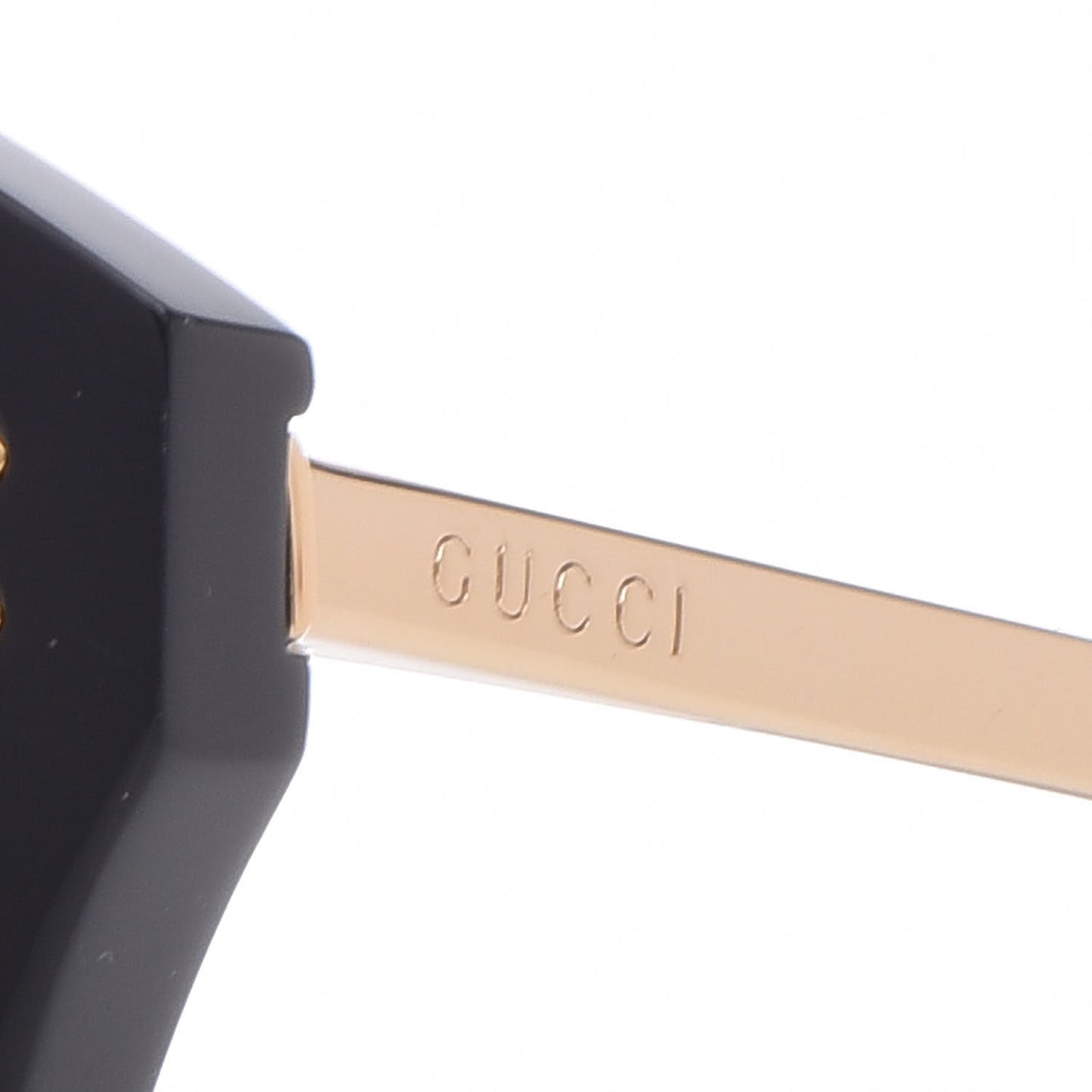 Folding Aviator Sunglasses GG0305S Black Gold