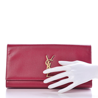 Saint Laurent Grain De Poudre Classic Monogram Cassandre Clutch Lipstick Fuchsia 2 of 6