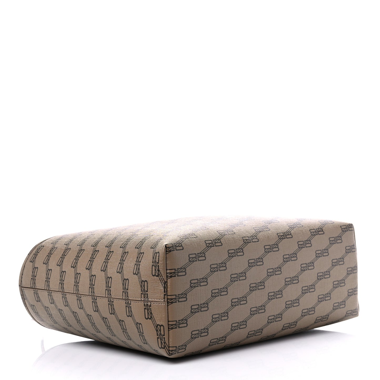 Coated Canvas BB Monogram Medium Signature East West Shopper Bag Beige Brown