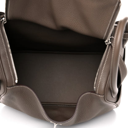 Hermes Taurillon Clemence Lindy 30 Etoupe 5 of 11