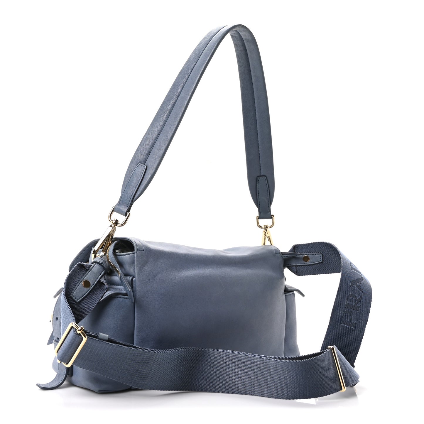 Nappa Medium Explore Shoulder Bag Aviation Blue
