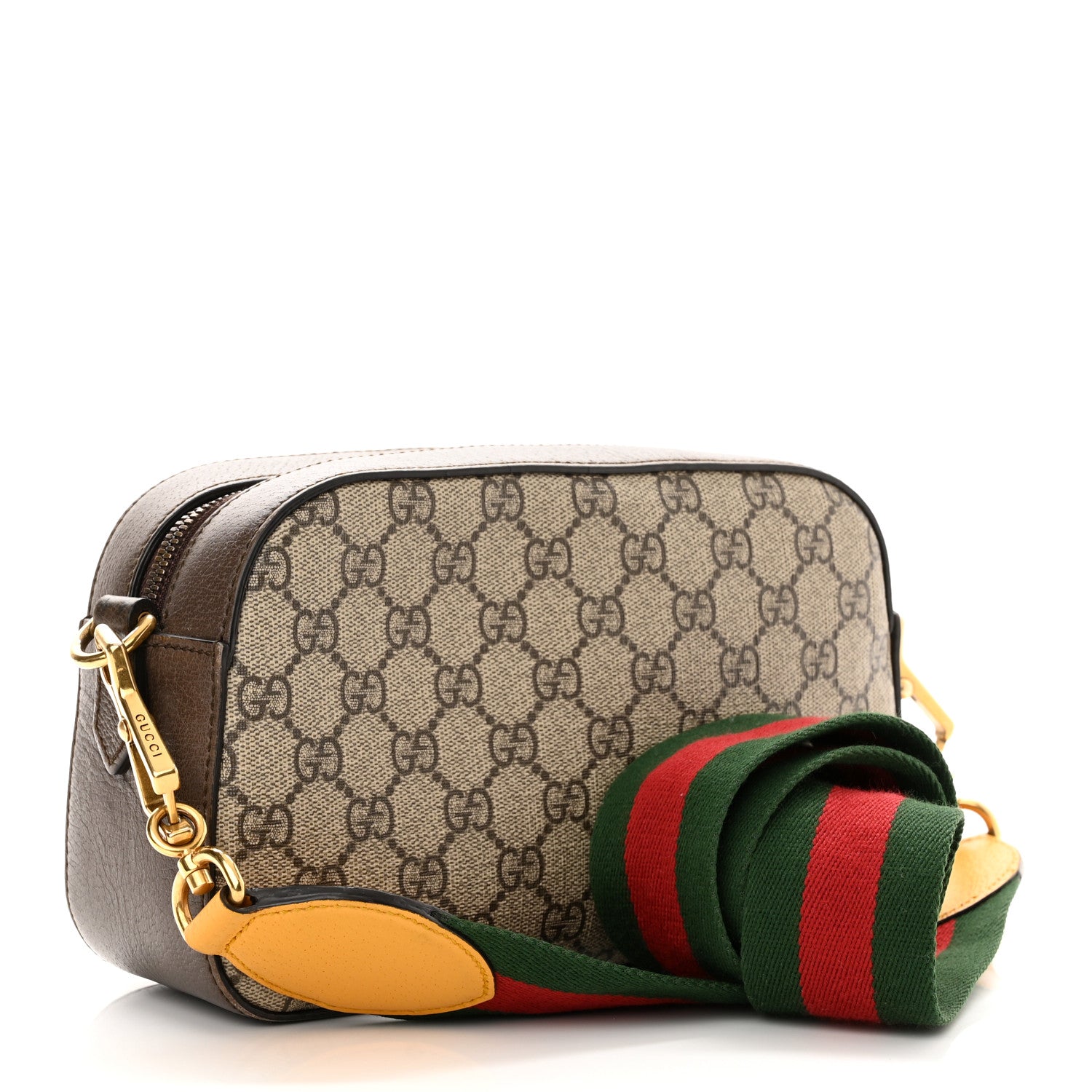 Gucci GG Supreme Monogram Web Neo Vintage Shoulder Bag Beige New Acero Crop 3 of 13