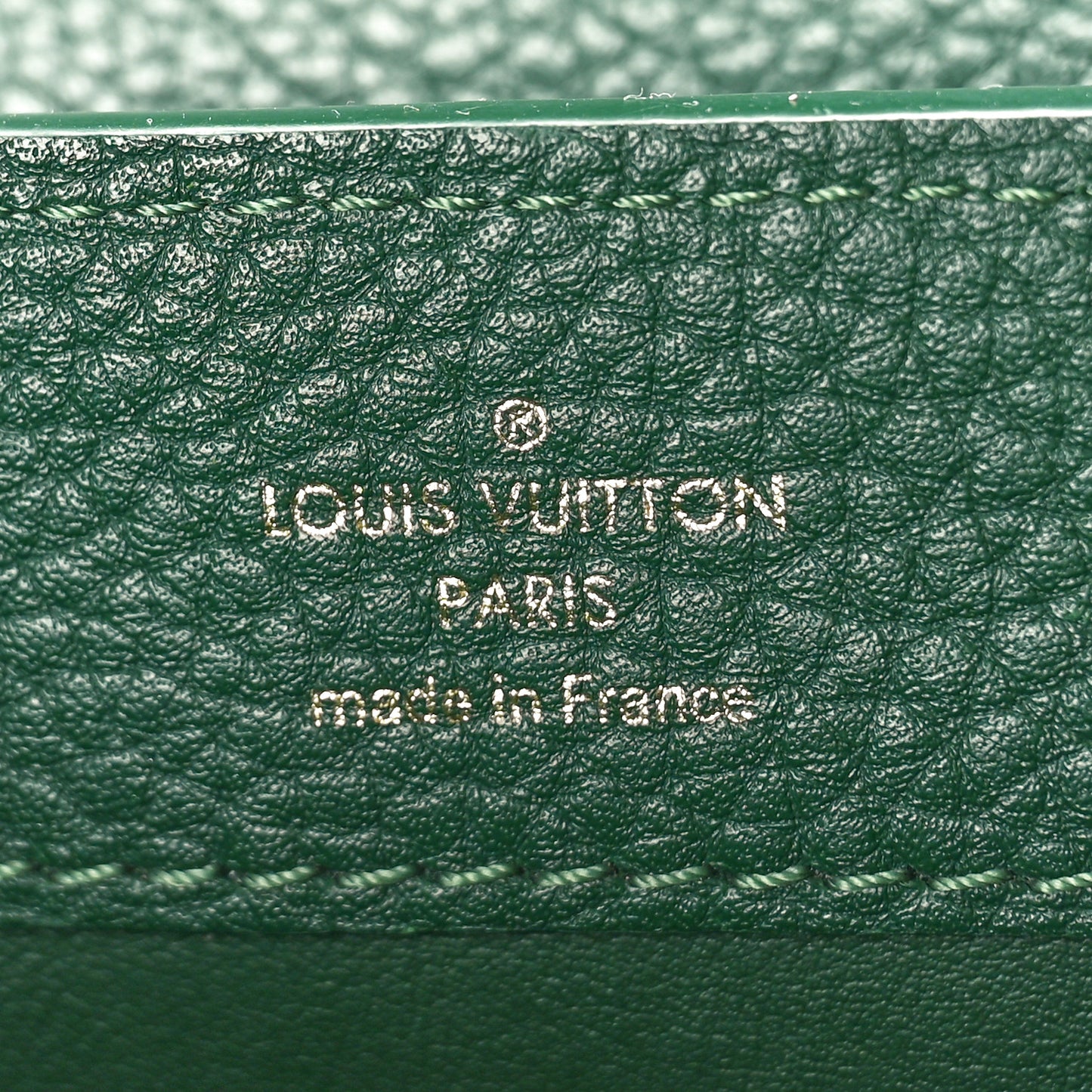 Taurillon Snakeskin Mini Capucines Emeraude Green