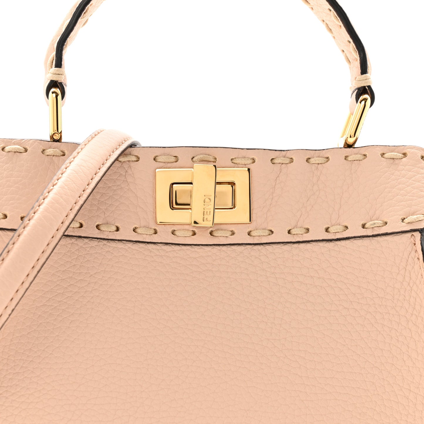 Cuoio Romano Selleria Mini Peekaboo Iconic Satchel Rosa Plaster