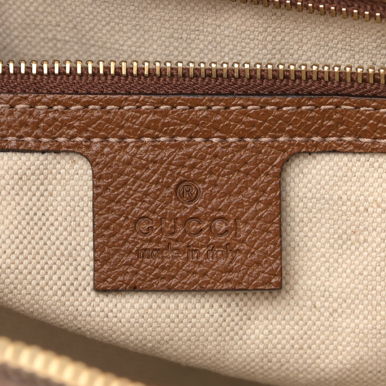 Gucci Monogram Textured Calfskin Large Bree Hobo Beige Ebony Nocciola 6 of 10