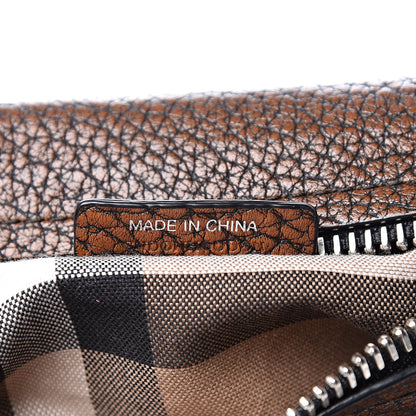 Burberry Grainy Calfskin Mini Rossett Bodybrit Biker Crossbody Saddle Brown 6 of 10
