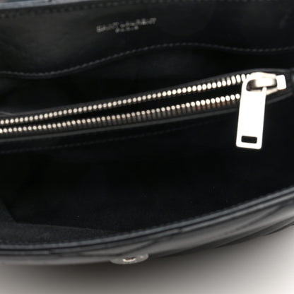 Saint Laurent Calfskin Y Quilted Monogram Small Loulou Chain Satchel Black 5 of 9