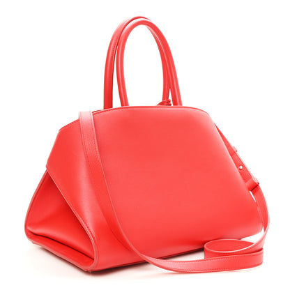 Salvatore Ferragamo Natural Grain Calfskin Medium Hug Bag Flame Red 3 of 9