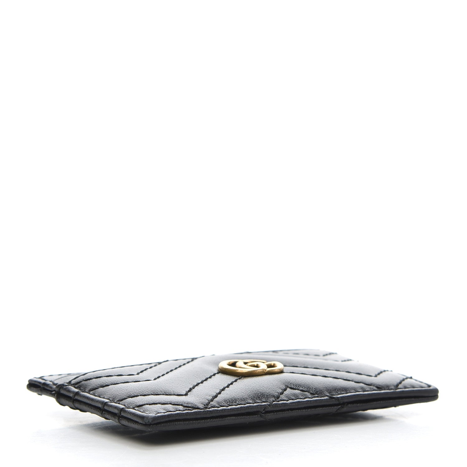 Gucci Calfskin Matelasse GG Marmont Card Holder Black 4 of 7