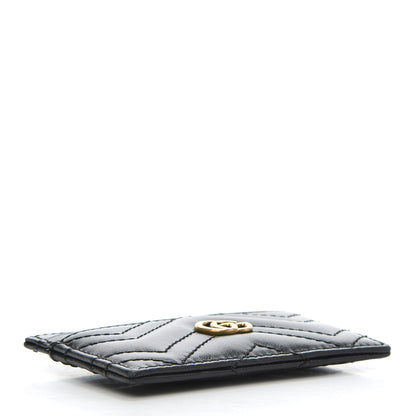Gucci Calfskin Matelasse GG Marmont Card Holder Black 4 of 7