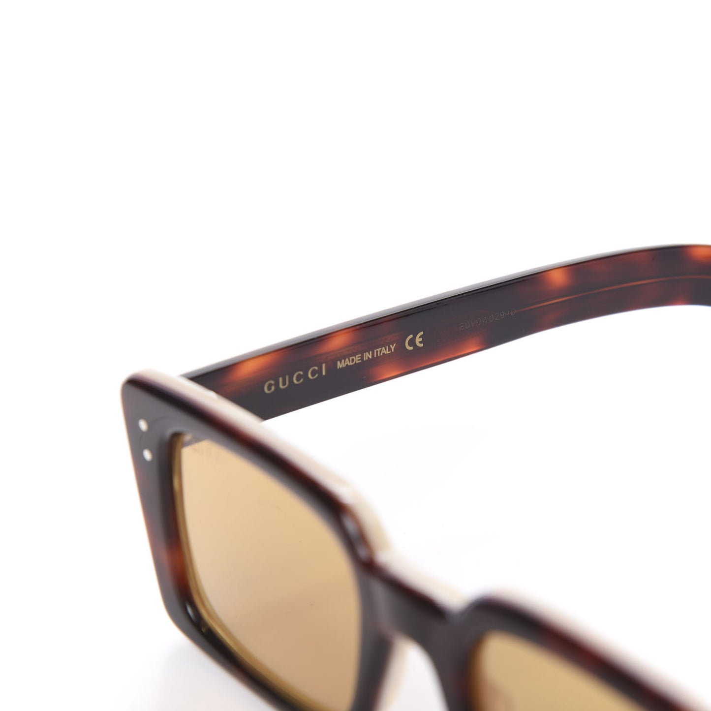Acetate Rectangular Frame Sunglasses GG0539S Havana