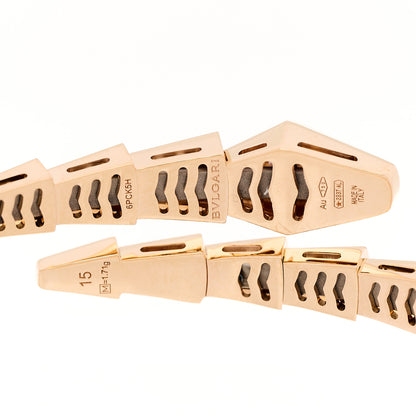 Bulgari 18K Rose Gold Diamond Serpenti Viper Bracelet S 4 of 5