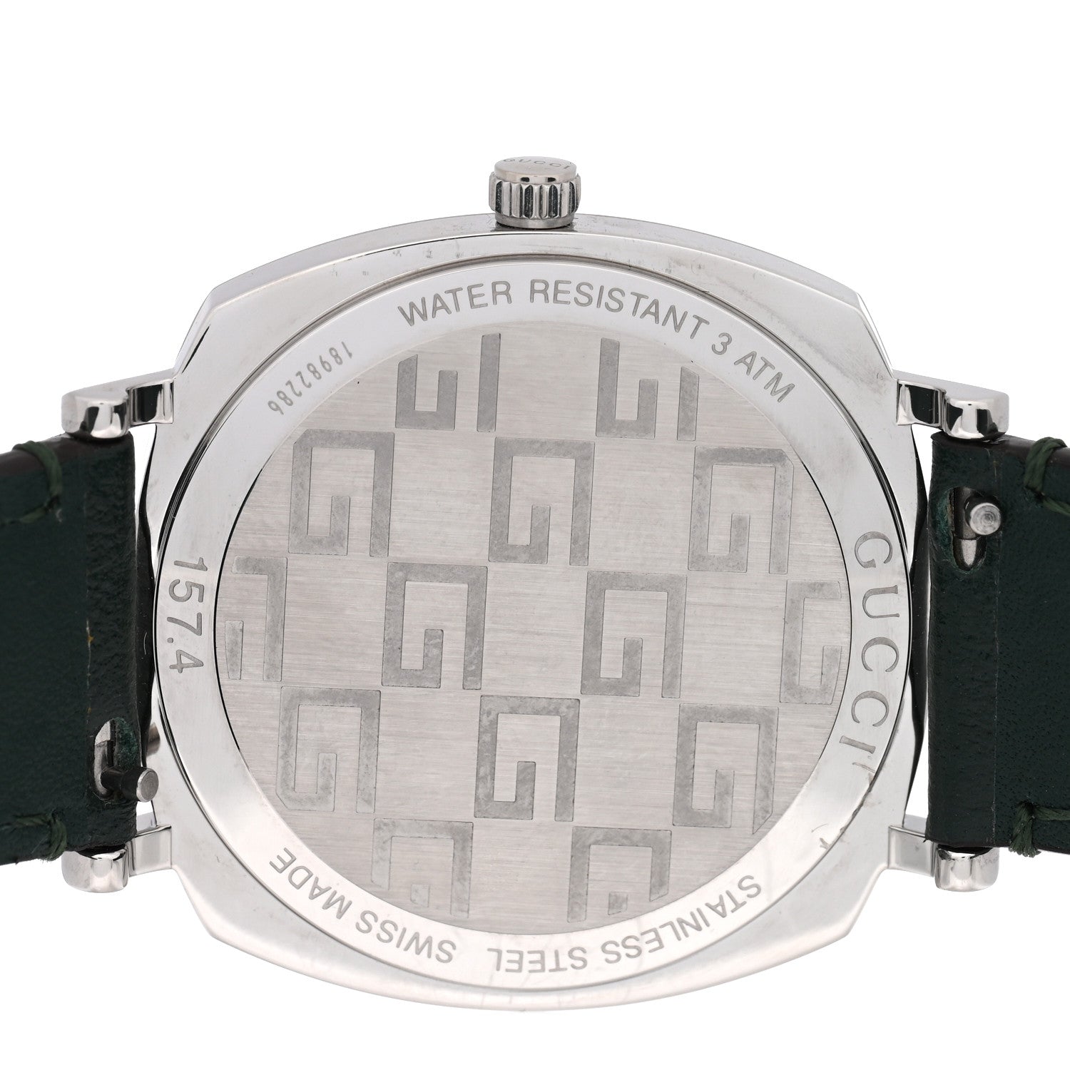 Gucci Stainless Steel Calfskin 35mm Grip Quartz Watch Green 4 of 5