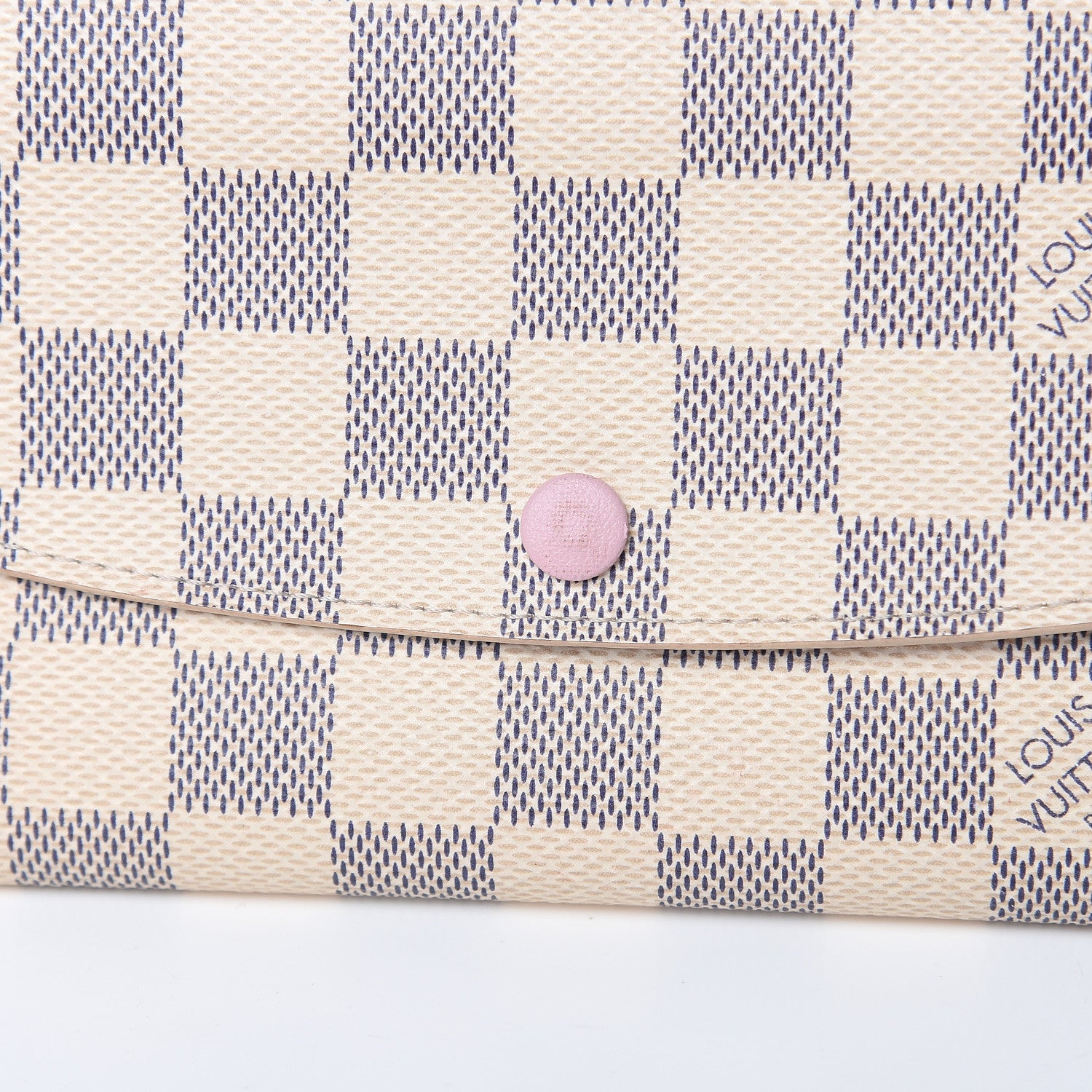 Louis Vuitton Damier Azur Emilie Wallet Rose Ballerine 9 of 11