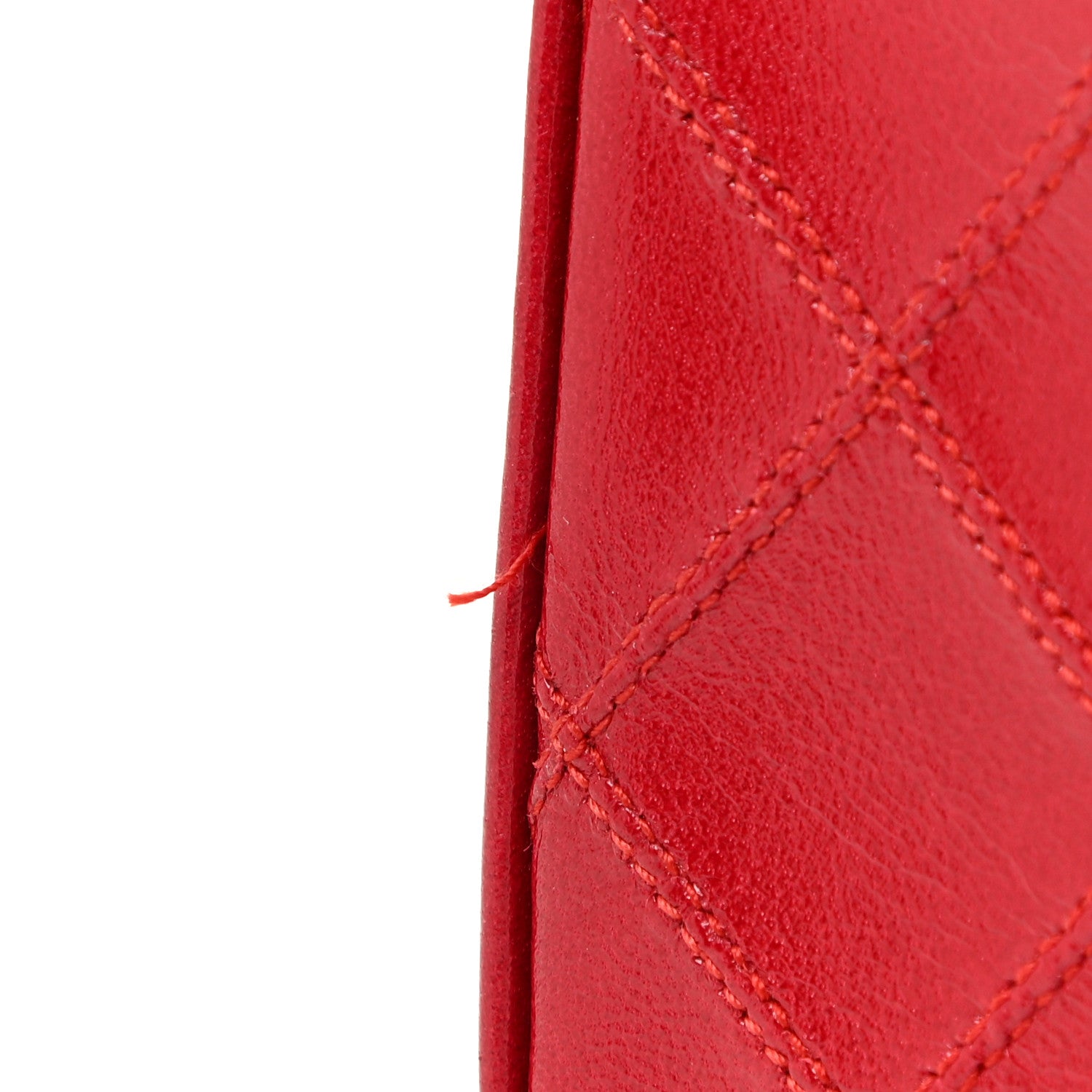 Chanel Lambskin Diamond Stitch Pochette Red 12 of 14