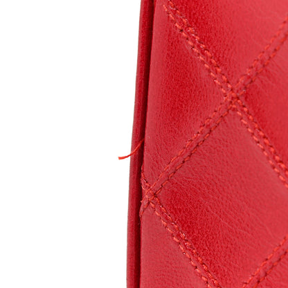 Chanel Lambskin Diamond Stitch Pochette Red 12 of 14