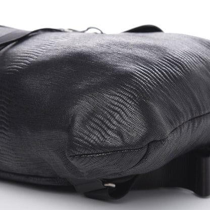 Chanel Lizard Printed Jersey Backpack Black 9 of 9