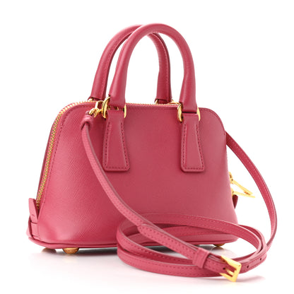 Prada Saffiano Lux Mini Promenade Tote Peonia 2 of 8