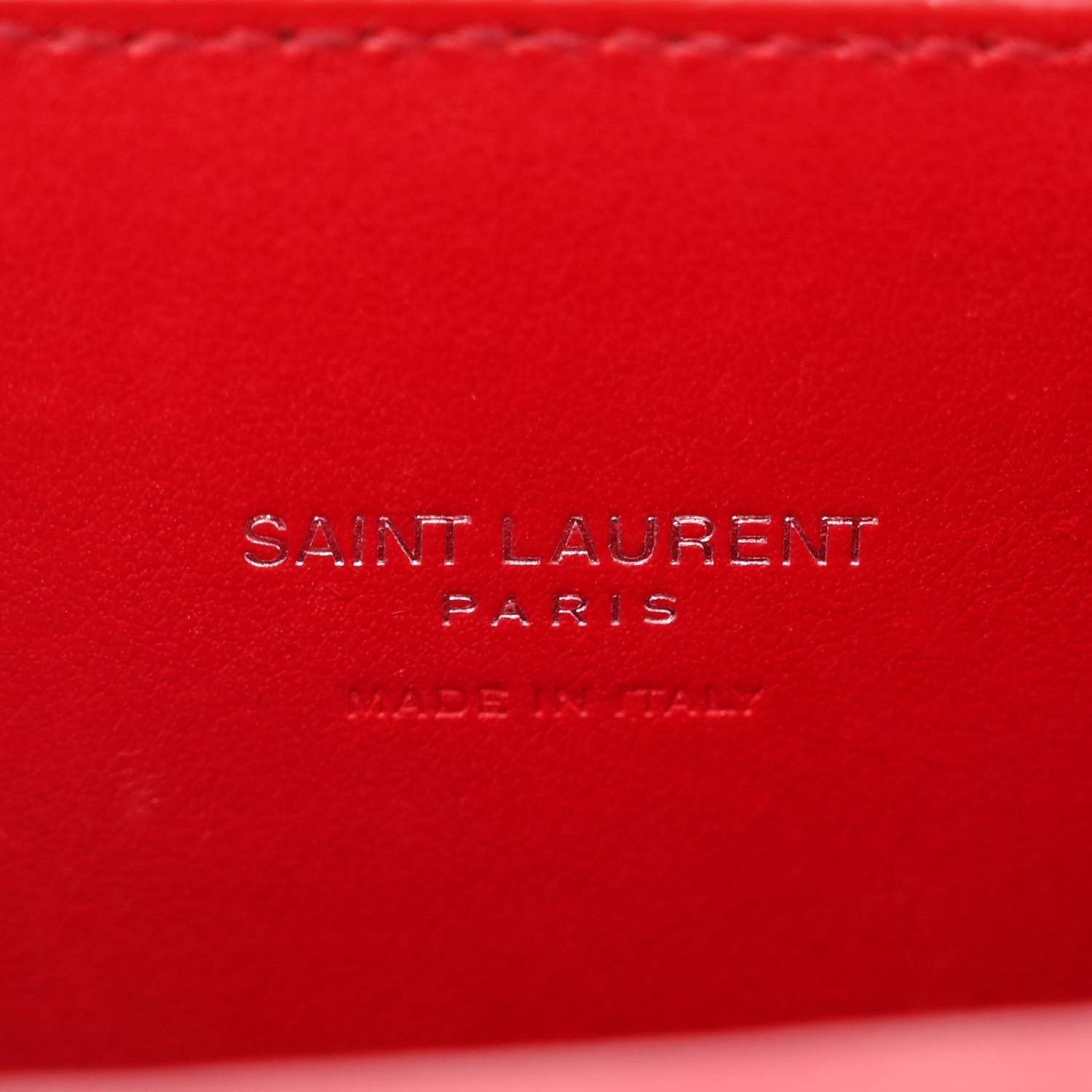 Saint Laurent Calfskin Crocodile Embossed Nano Sac De Jour Red 6 of 13
