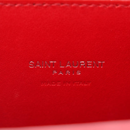 Saint Laurent Calfskin Crocodile Embossed Nano Sac De Jour Red 6 of 13