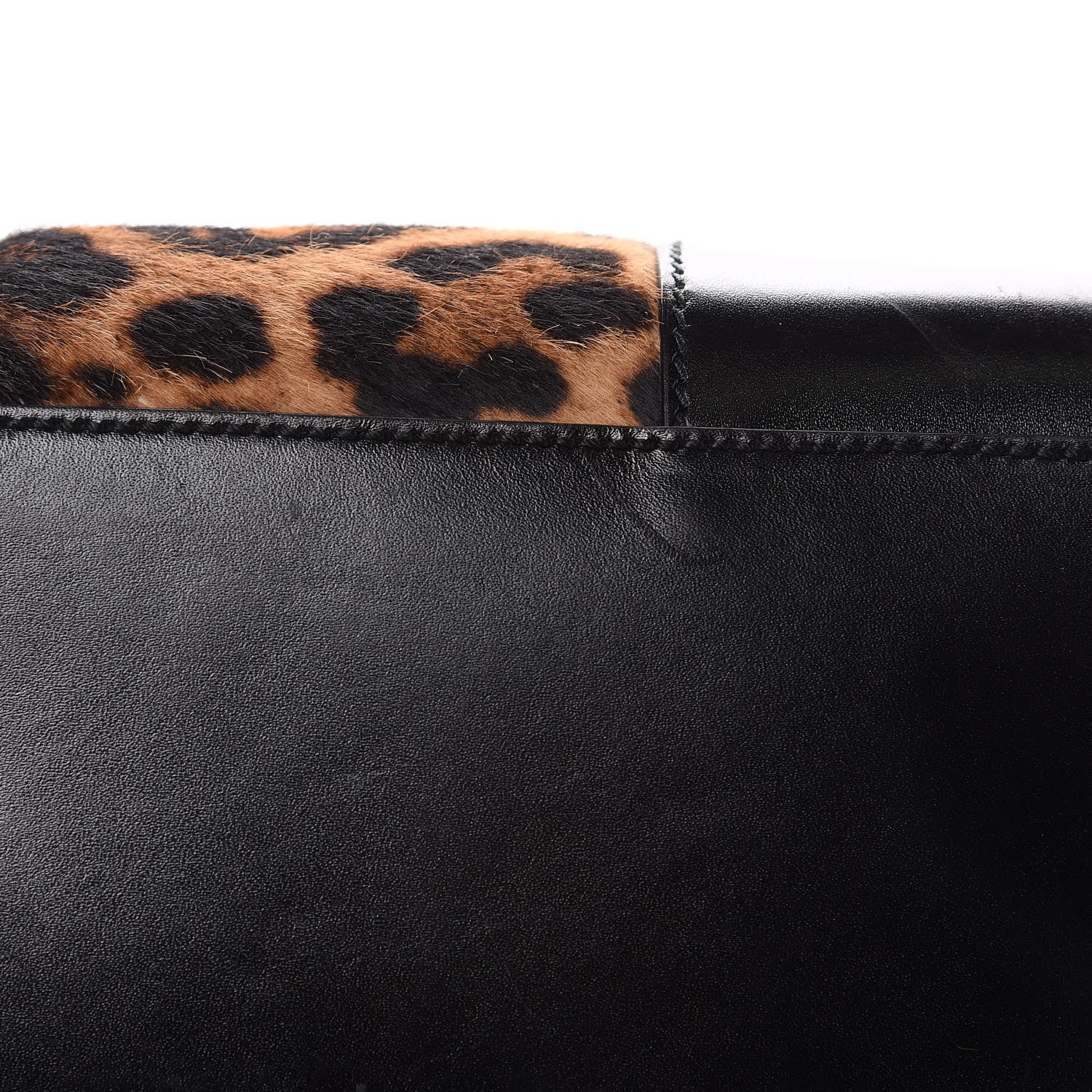Gucci Pony Hair Jaguar Print Medium Lady Buckle Top Handle Bag Black 14 of 18