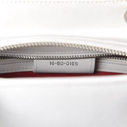 Christian Dior Smooth Calfskin Embroidered Medium Lady Dior White Multicolor 10 of 11