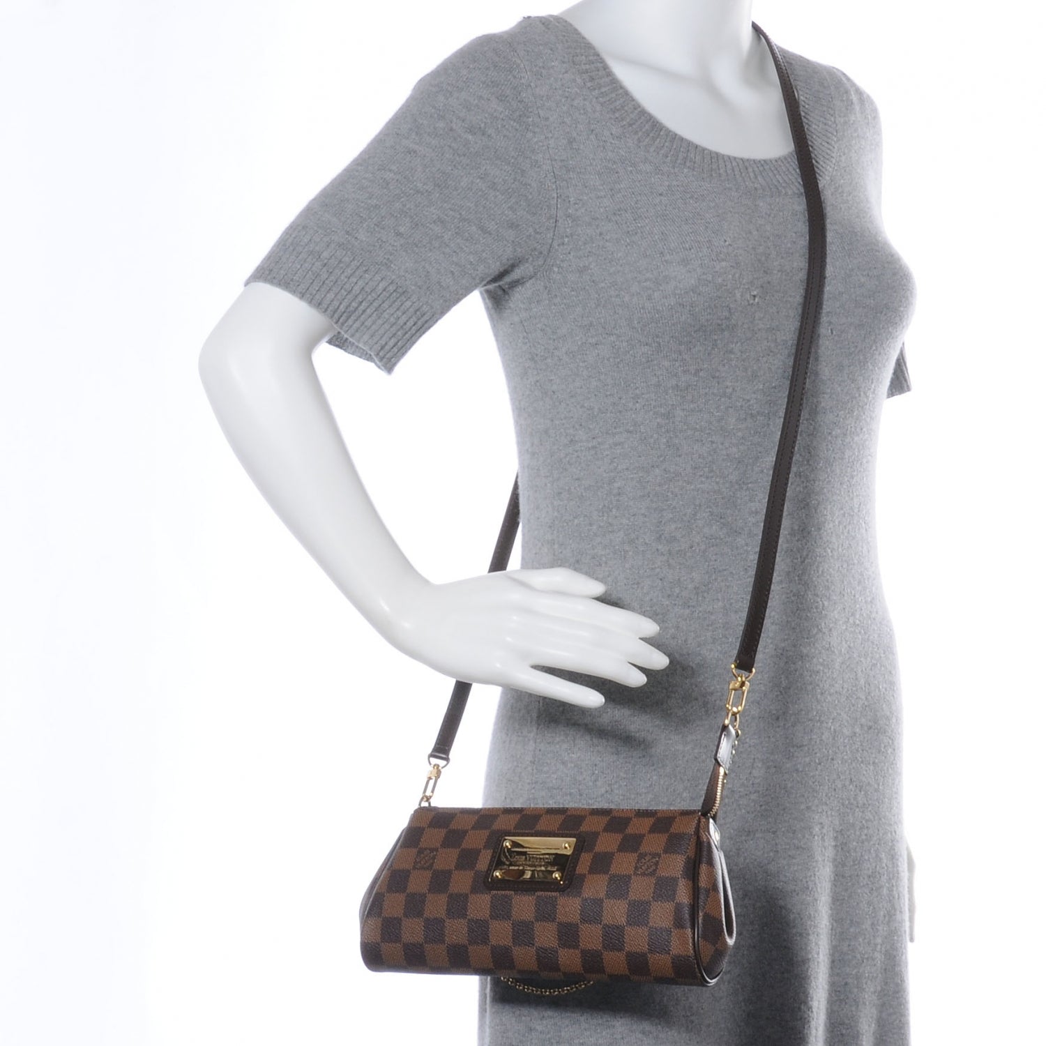 Louis Vuitton Damier Ebene Eva Clutch 2 of 7