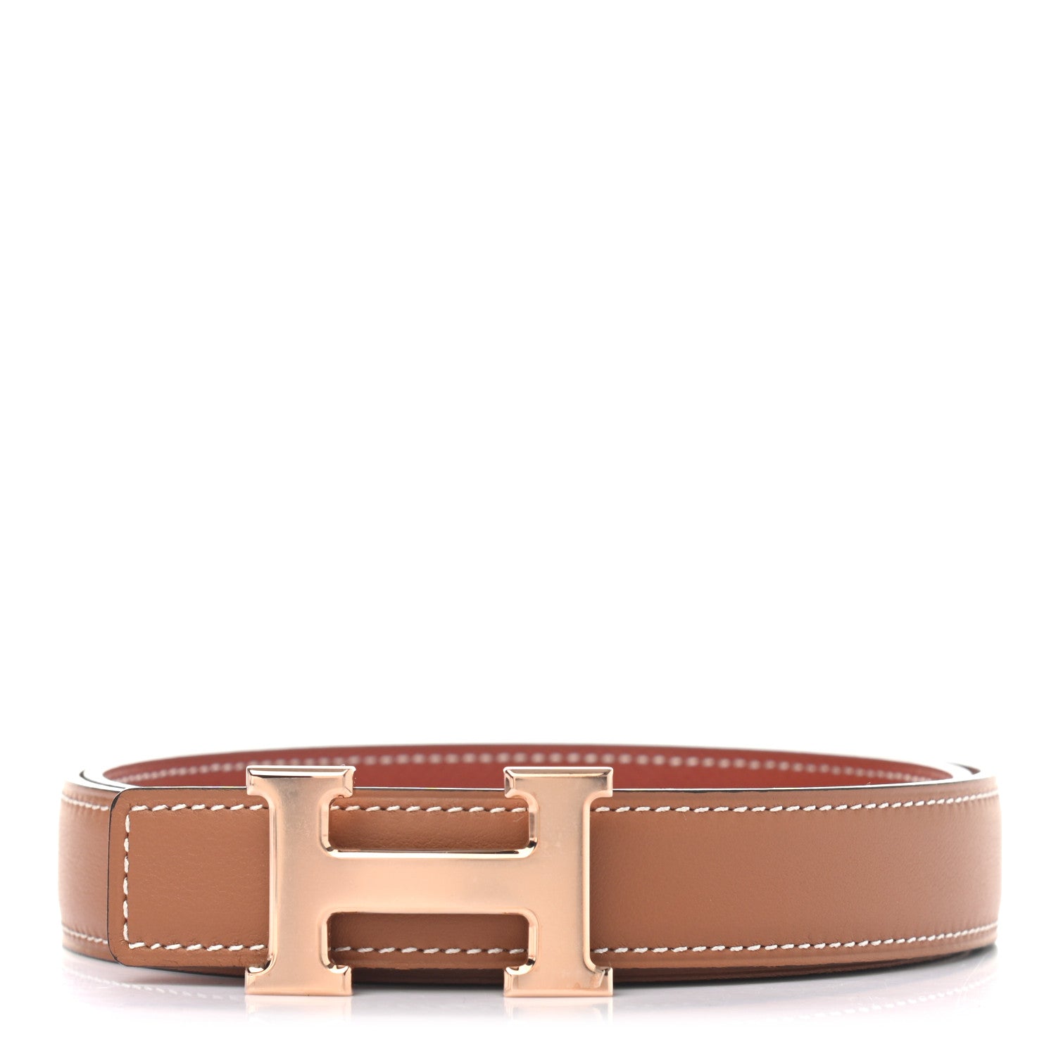 Hermes Swift Epsom 24mm H Belt 80 Gold Brique 1 of 5