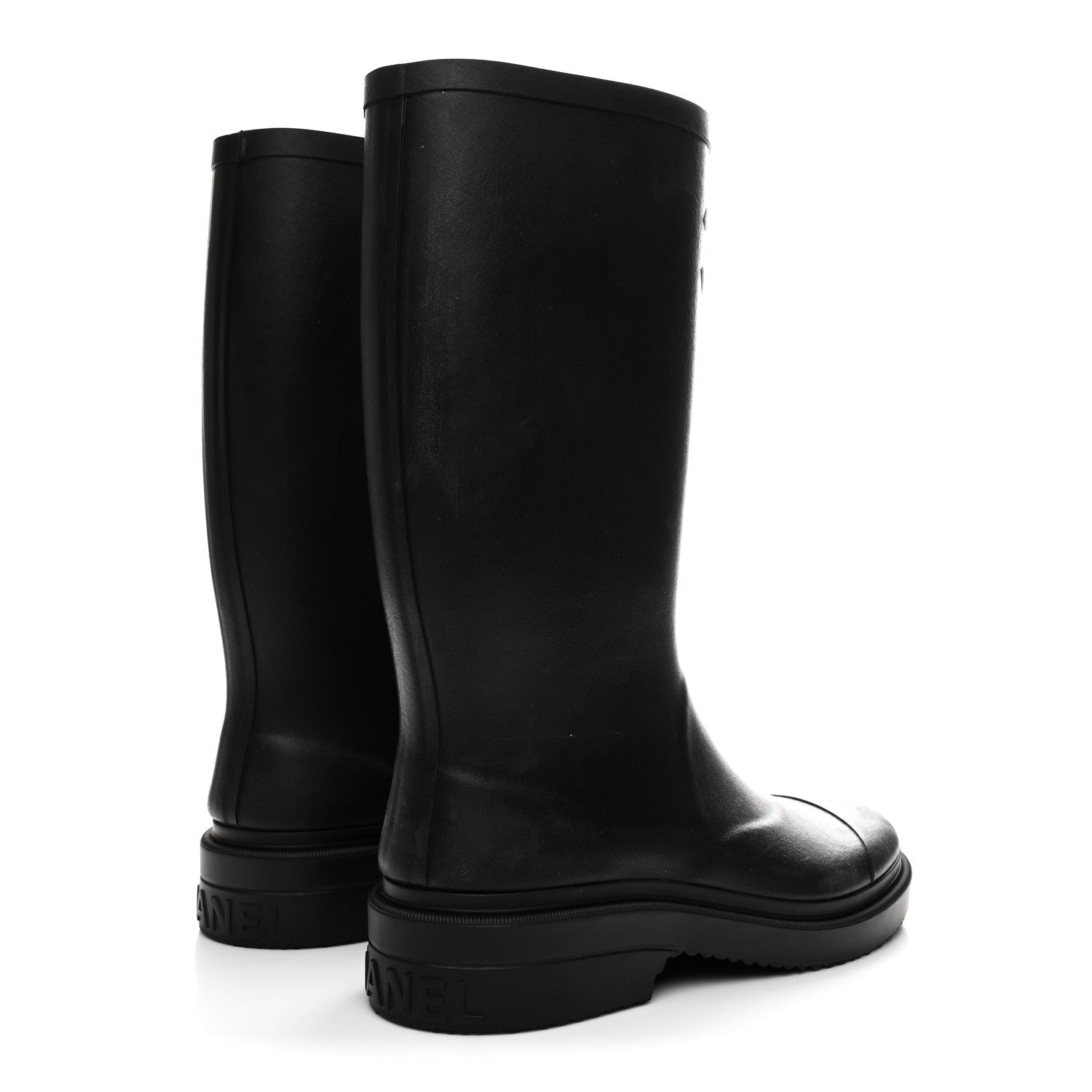 Chanel Caoutchouk CC High Boots 36 Black 5 of 10