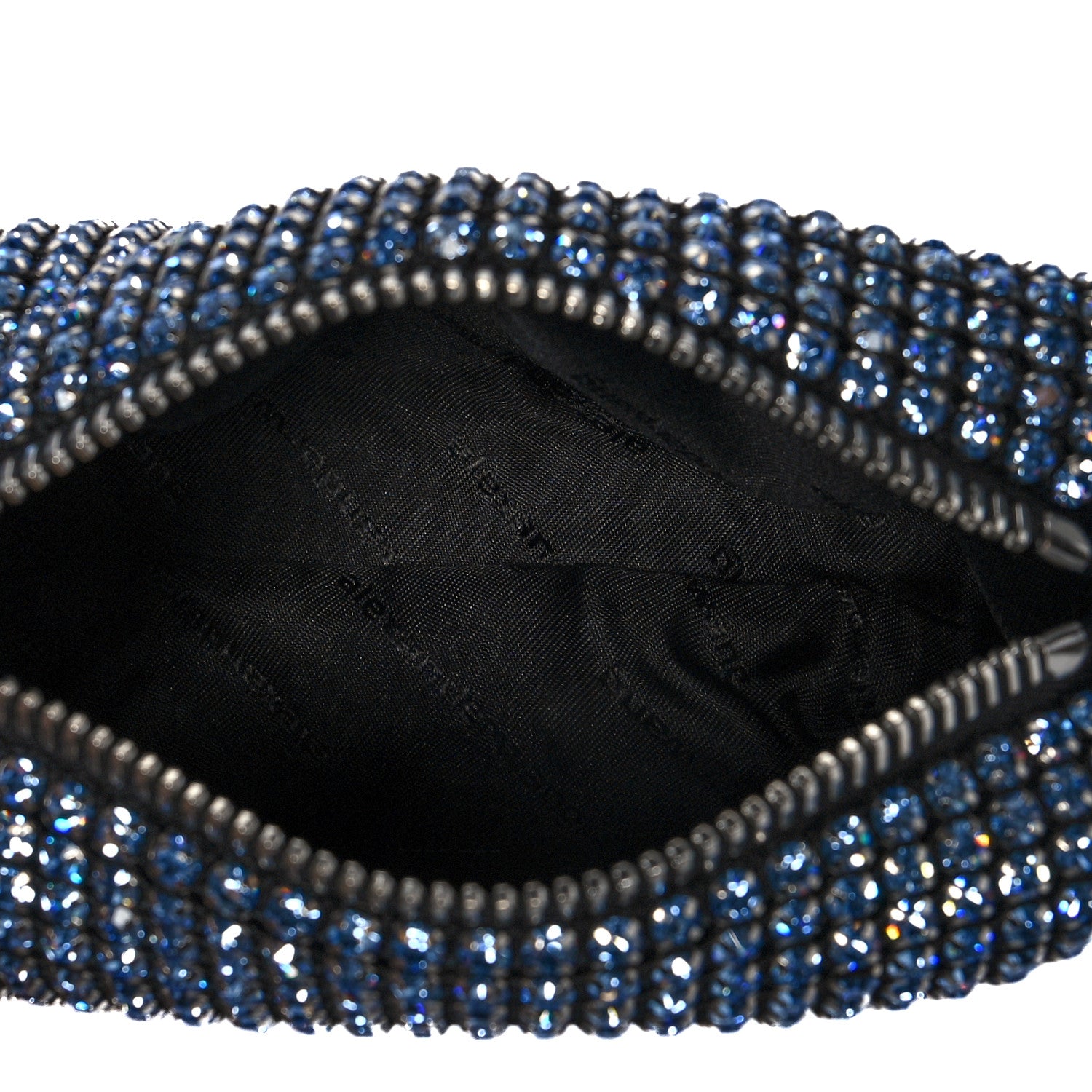 Alexander Wang Mesh Crystal Rhinestone Mini Heiress Pouch Navy 4 of 9