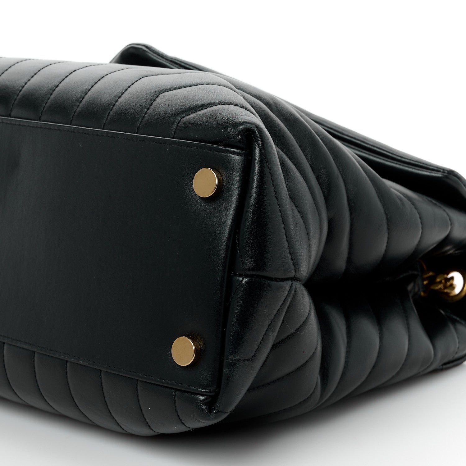 Saint Laurent Calfskin Y Quilted Monogram Large Loulou Chain Satchel Black 11 of 11