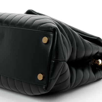 Saint Laurent Calfskin Y Quilted Monogram Large Loulou Chain Satchel Black 11 of 11