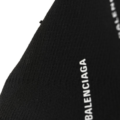 Balenciaga Neoprene Knit Allover Logo Bi-Color Sole Womens Speed Sneakers 35 Black White 23 of 26