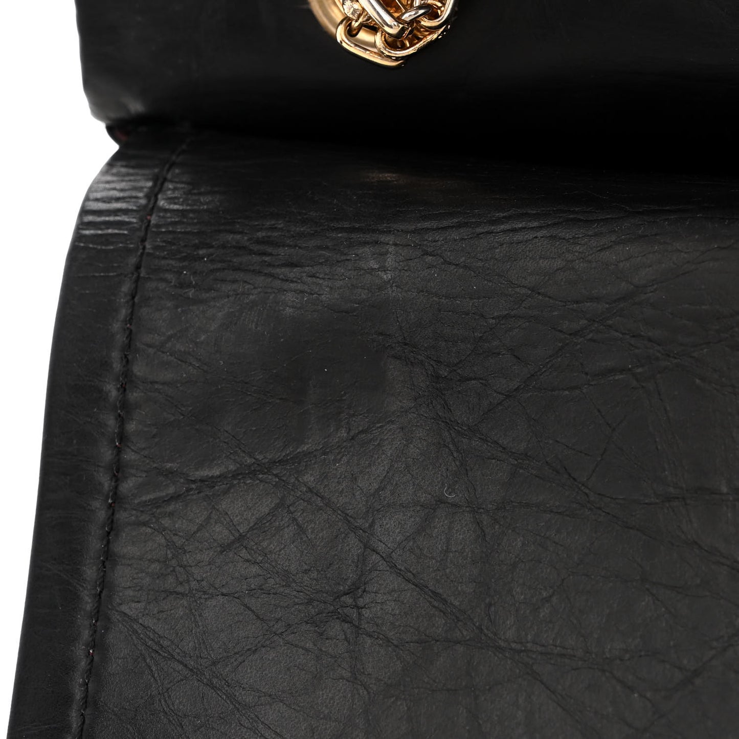 Aged Calfskin Quilted 50th Anniversary 2.55 Reissue 227 Flap Black