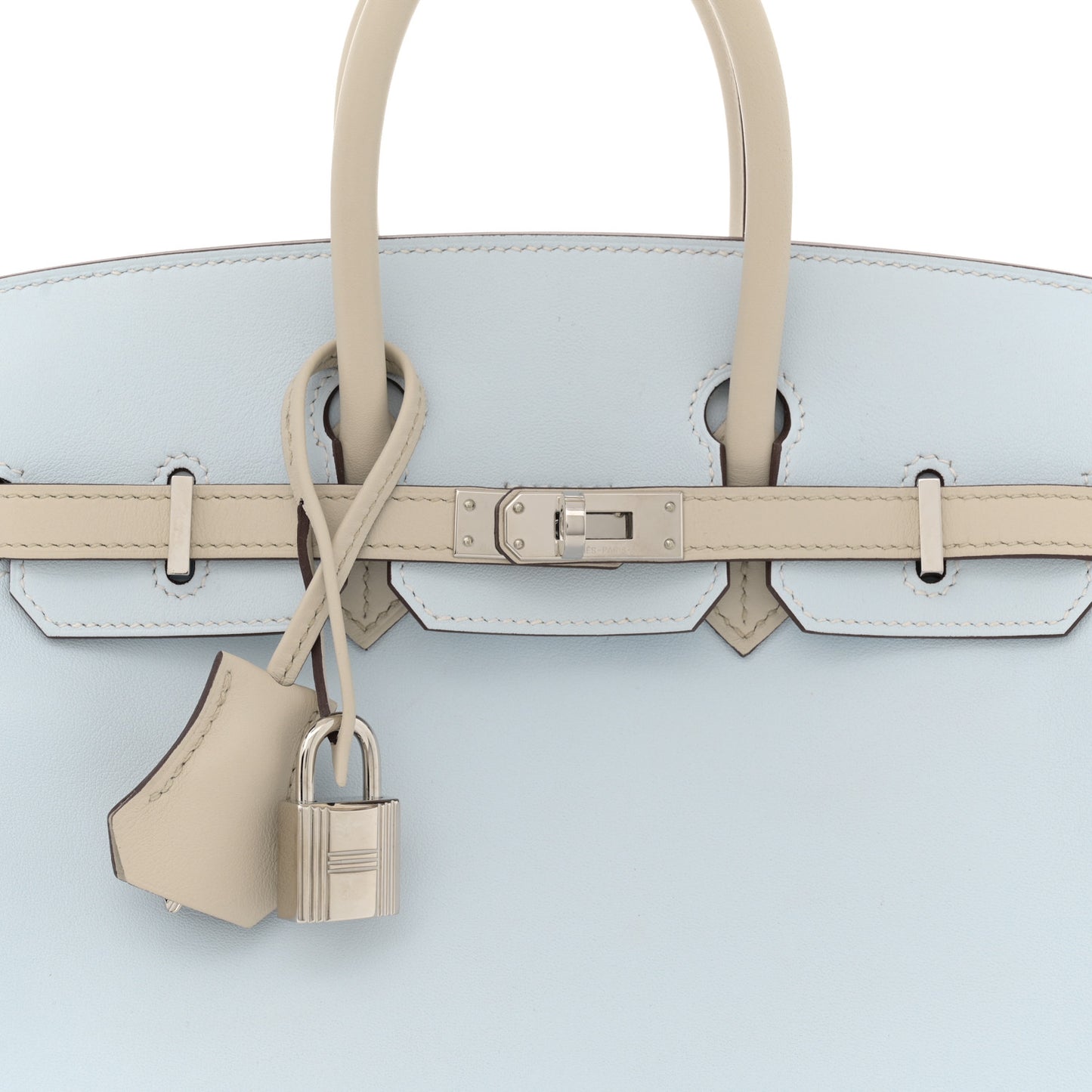 Swift Horseshoe Birkin 25 Bleu Brume Beton