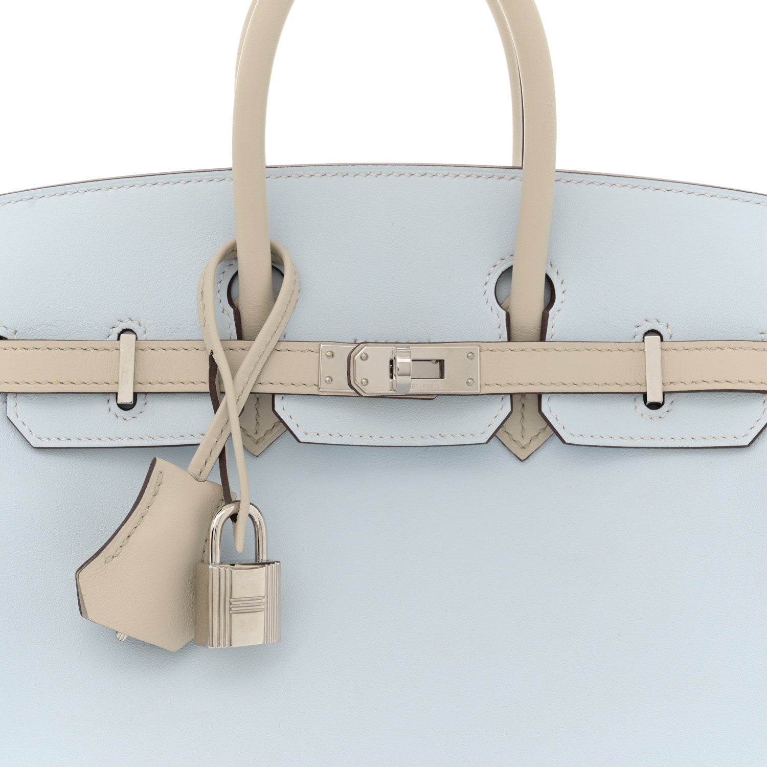 Hermes Swift Horseshoe Birkin 25 Bleu Brume Beton 8 of 10