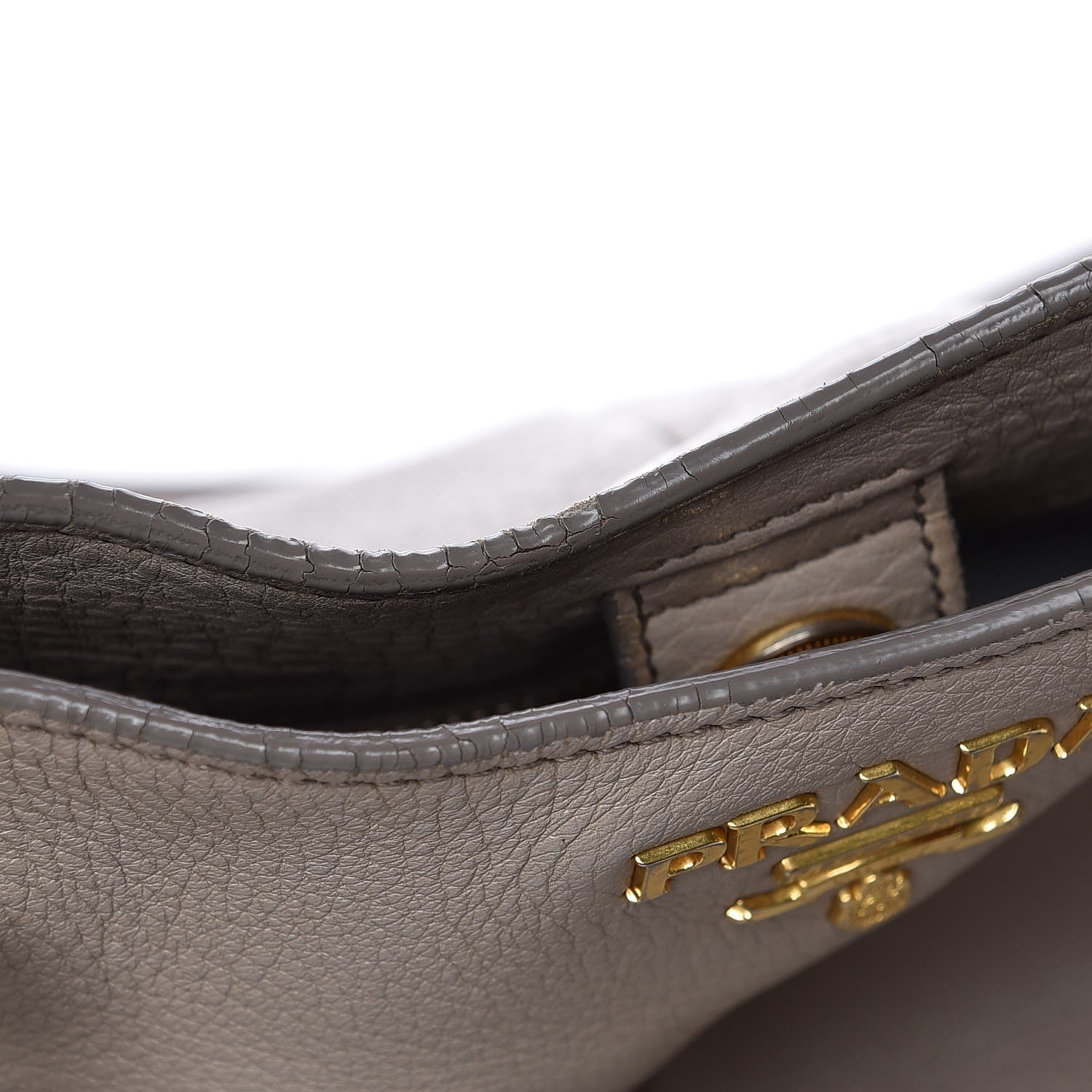 Prada Vitello Daino Shoulder Bag Grey 11 of 21