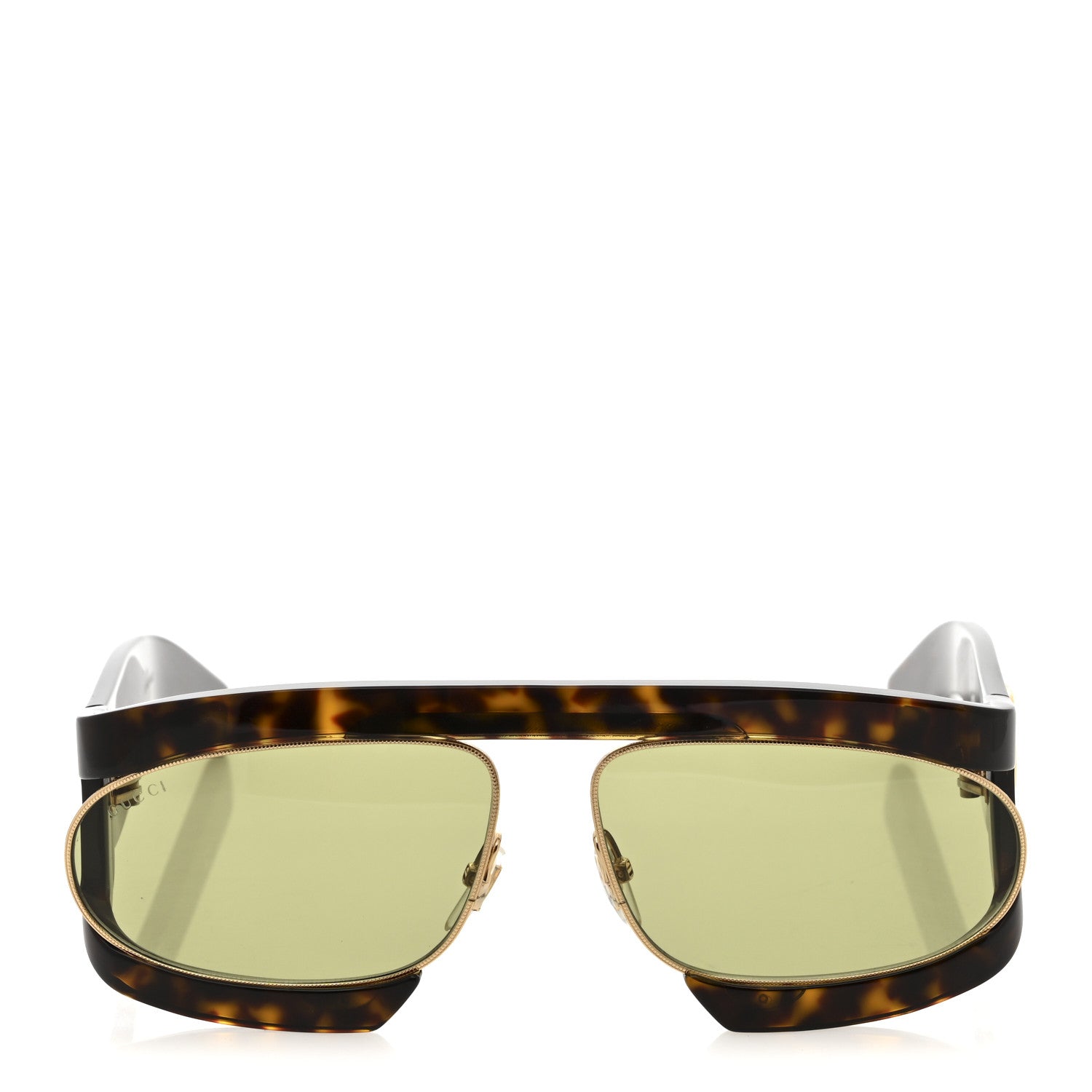 Gucci Oval Sunglasses GG0233S Tortoiseshell Gold 2 of 8