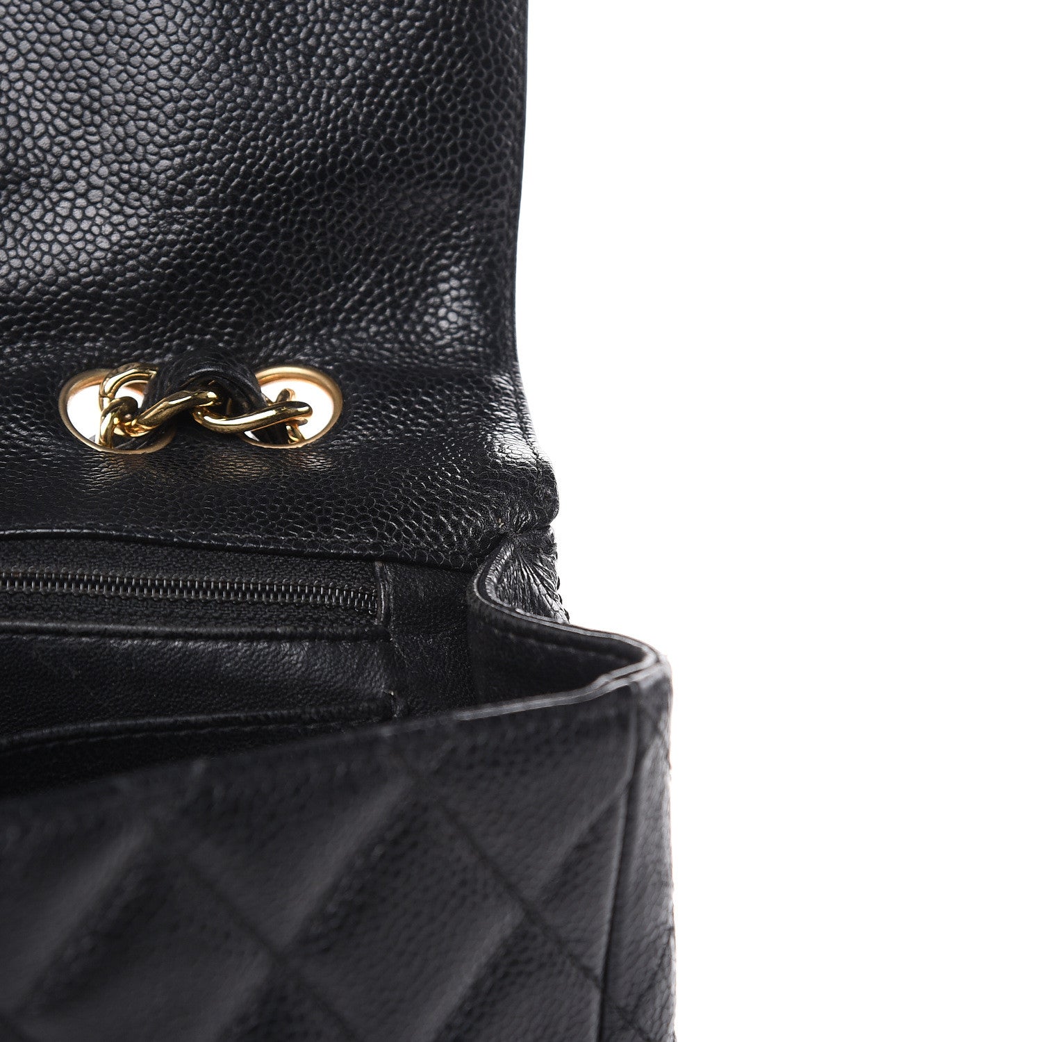 Chanel Caviar Quilted Jumbo Single Flap Black 13 of 18