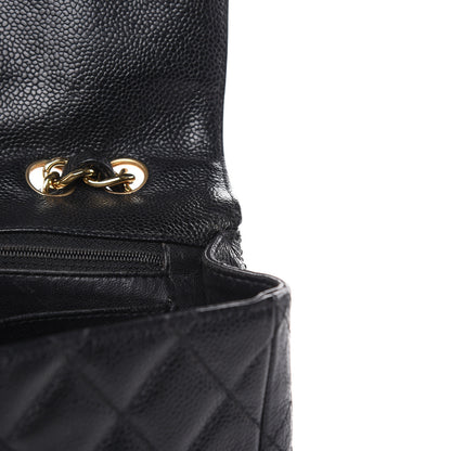 Chanel Caviar Quilted Jumbo Single Flap Black 13 of 18