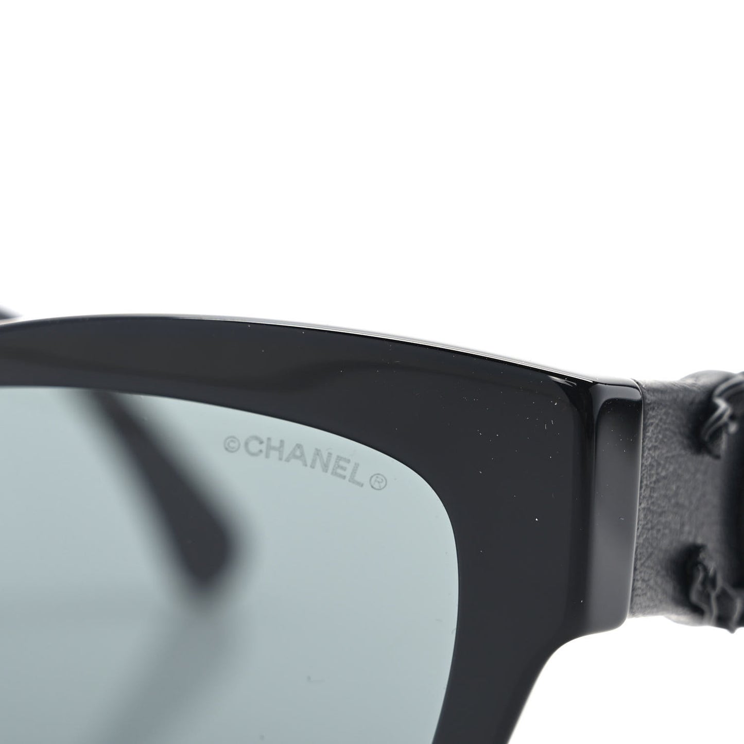 Acetate Square Cat Eye CC Sunglasses 5456 Black
