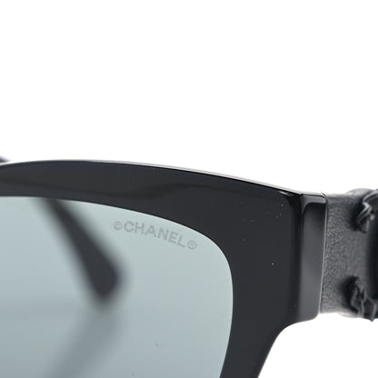 Chanel Acetate Square Cat Eye CC Sunglasses 5456 Black 5 of 9
