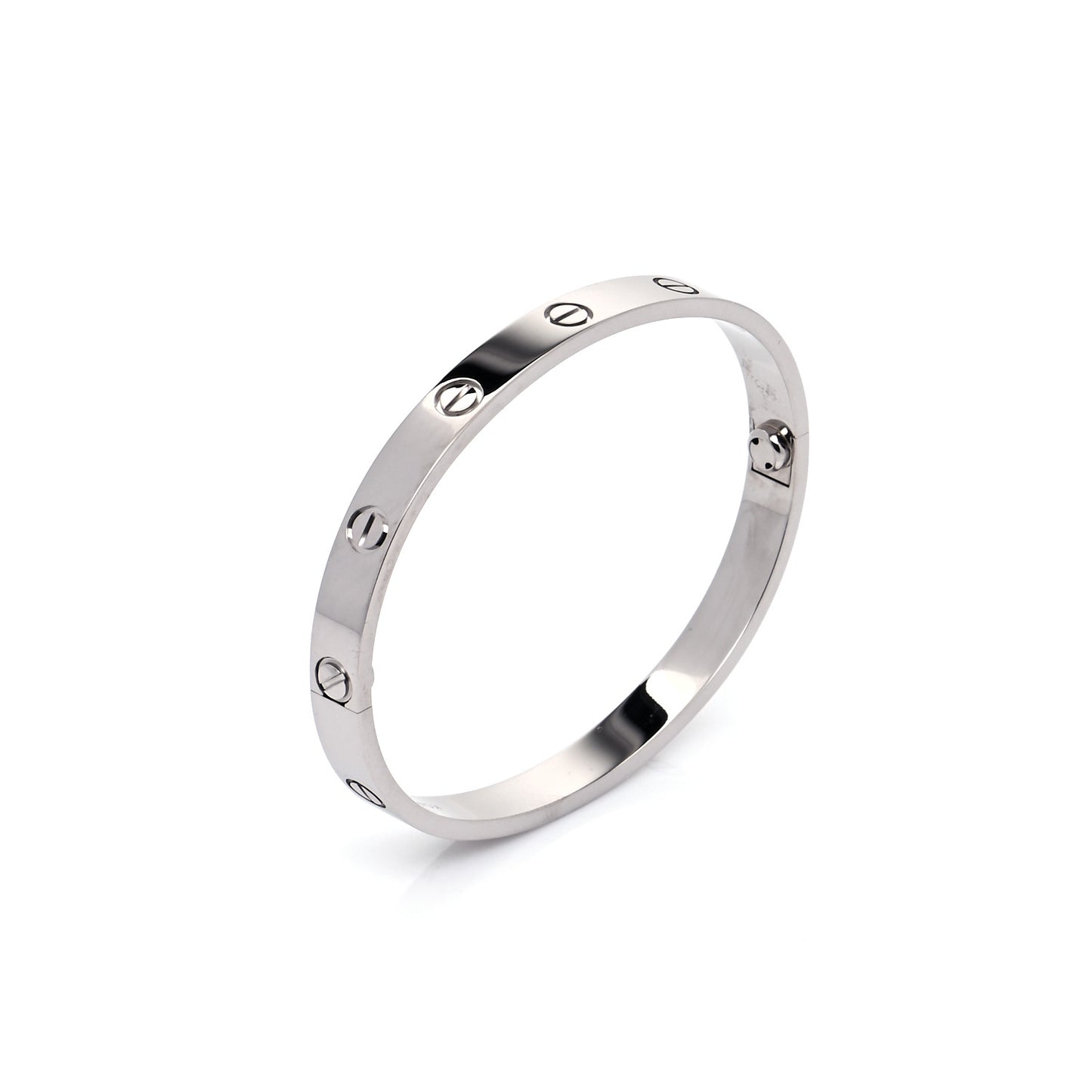 18K White Gold LOVE Bracelet 17