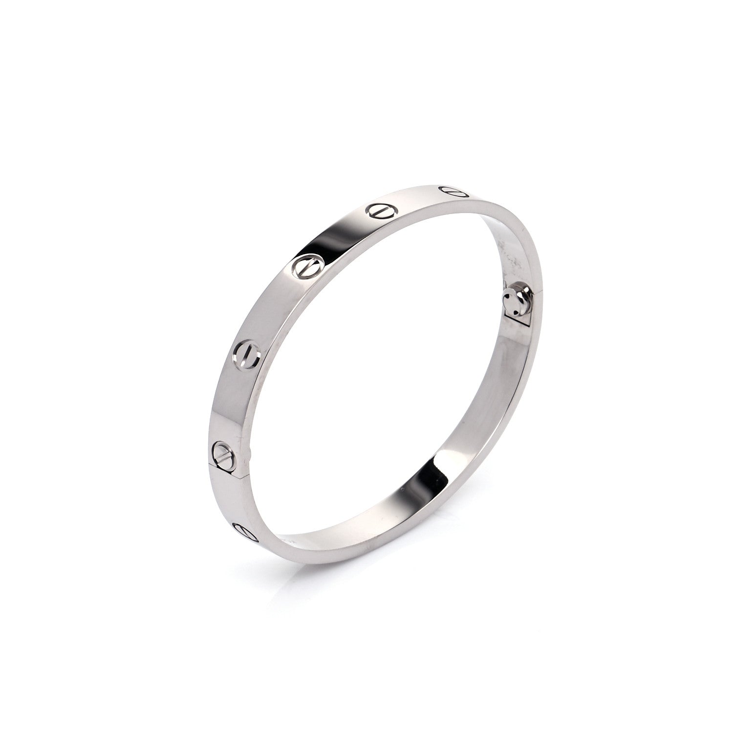 Cartier 18K White Gold LOVE Bracelet 17 4 of 8