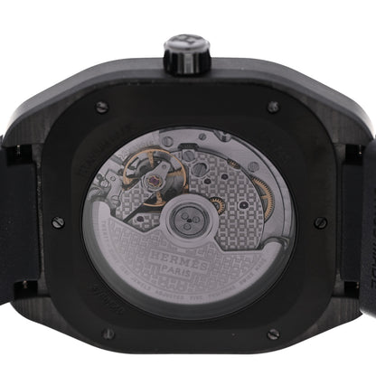 Hermes DLC Coated Titanium Rubber 39mm H08 Automatic Watch Noir 4 of 5