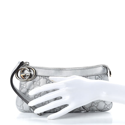 Gucci Guccissima New Britt Wristlet Silver 2 of 10