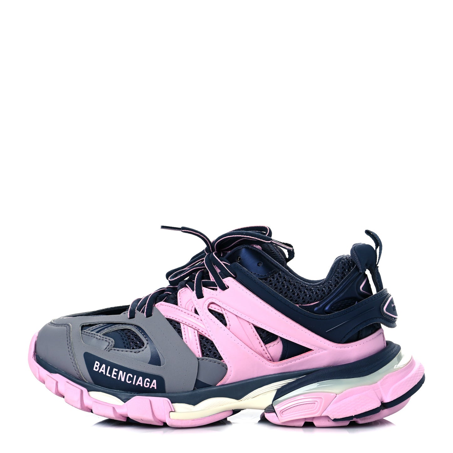 Mesh Nylon Womens Track Sneakers 38 Grey Pink