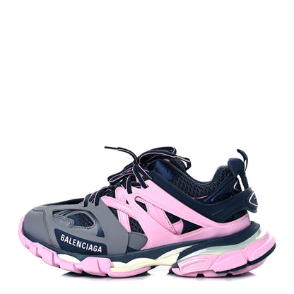 Balenciaga Mesh Nylon Womens Track Sneakers 38 Grey Pink 1 of 8