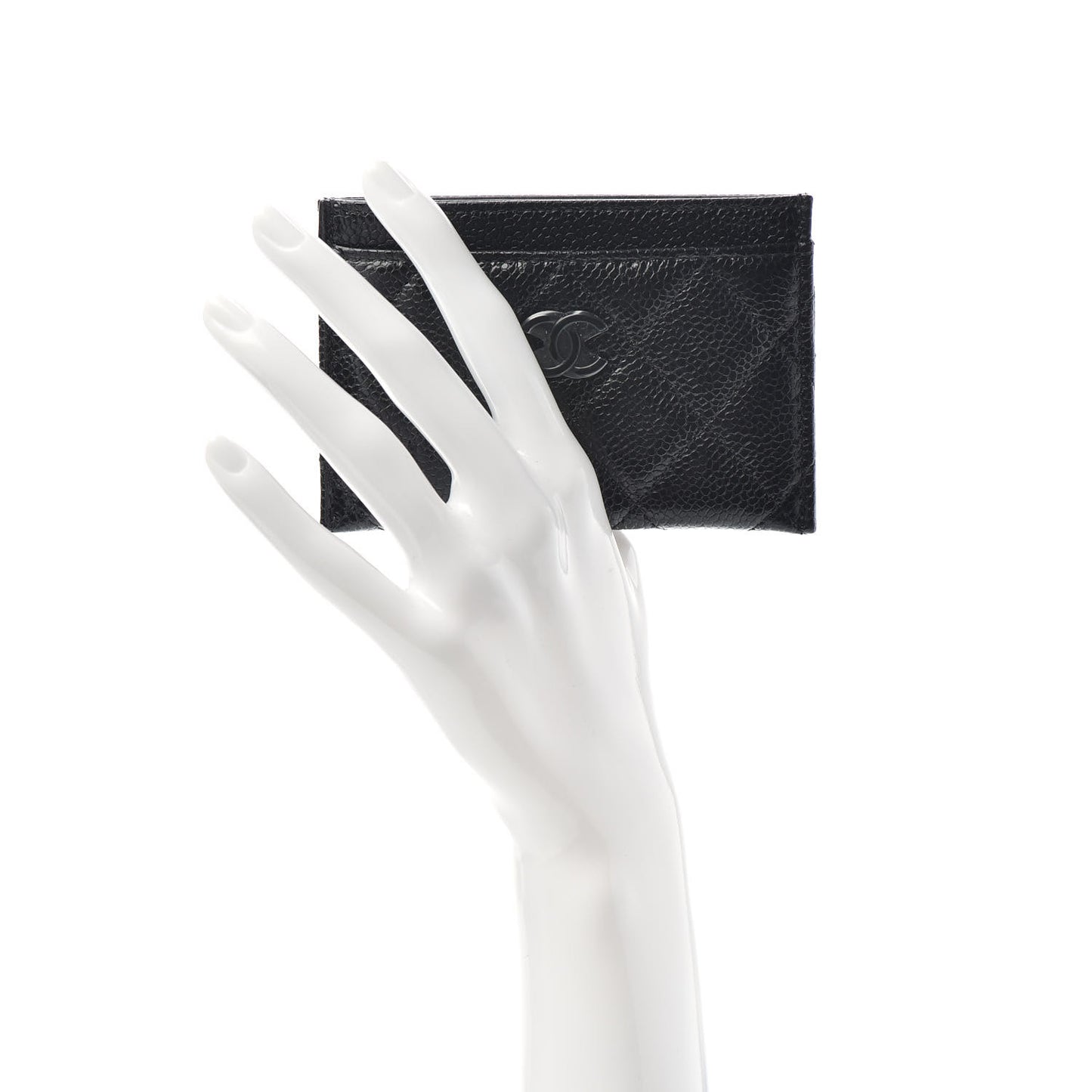 Caviar Quilted Incognito Card Holder Black