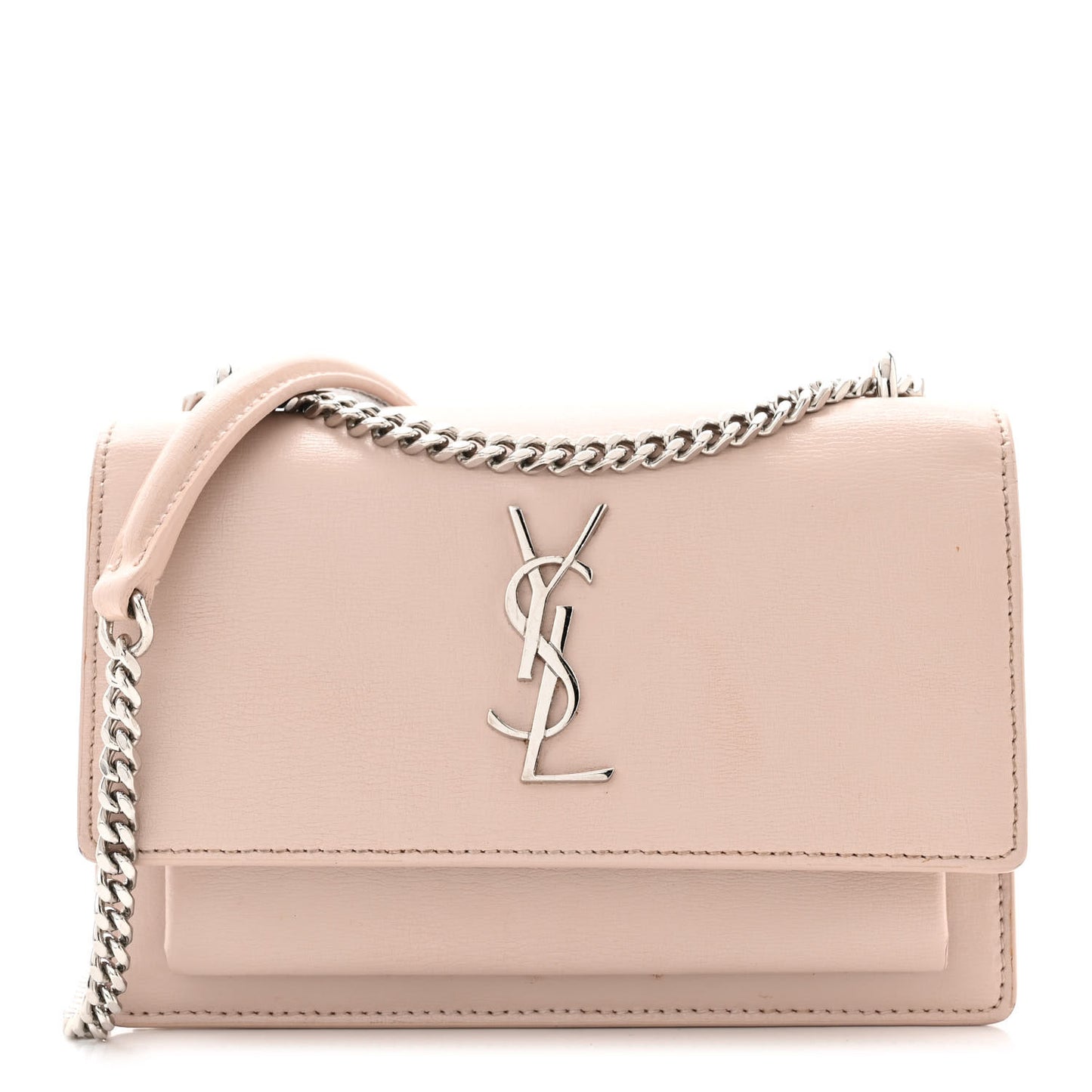 Calfskin Monogram Sunset Chain Wallet Light Pink